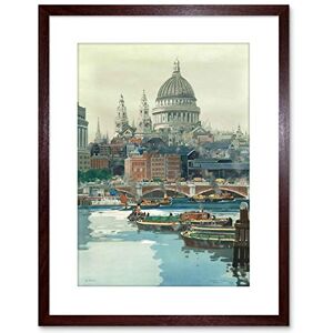 Wee Blue Coo PAINTING THAMES BOATS LONDON ST PAULS BRIDGES RIVER FRAMED PRINT F97X5063 Wee Blue Coo PAINTING THAMES BOATS LONDON ST PAULS BRIDGES RIVER FRAMED PRINT F97X5063