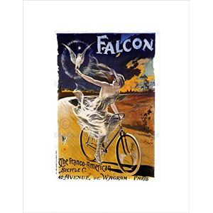 Wee Blue Coo Ad Transport Falcon Bicycle Bike Girl Bird Hawk France Wall Art Print Wee Blue Coo Ad Transport Falcon Bicycle Bike Girl Bird Hawk France Wall Art Print