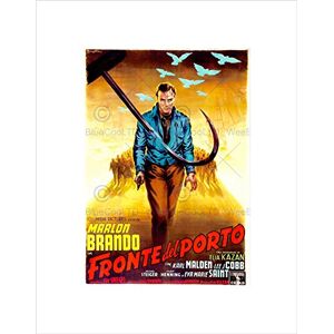 Wee Blue Coo FILM ON THE WATERFRONT CRIME DRAMA BRANDO ITALIAN RELEASE ART PRINT B12X12172 Wee Blue Coo FILM ON THE WATERFRONT CRIME DRAMA BRANDO ITALIAN RELEASE ART PRINT B12X12172