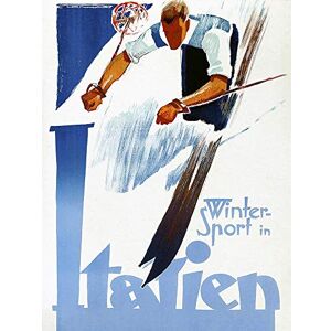Wee Blue Coo Travel Tourism Winter Sport Ski Speed Italy Snow Art Print Poster Wall Decor 12X16 Inch Wee Blue Coo Travel Tourism Winter Sport Ski Speed Italy Snow Art Print Poster Wall Decor 12X16 Inch