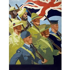 Fine Art Prints Hochwertiger Kunstdruck auf Leinwand, Motiv "Little War WWII UK British Commonwealth", 45,7 x 61 cm Fine Art Prints Hochwertiger Kunstdruck auf Leinwand, Motiv "Little War WWII UK British Commonwealth", 45,7 x 61 cm