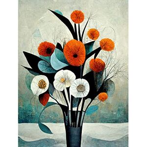 Doppelganger33 LTD Flowers Floral Display Bouquet Modern Abstract Teal Orange Large Wall Art Poster Print Thick Paper 18X24 Inch Doppelganger33 LTD Flowers Floral Display Bouquet Modern Abstract Teal Orange Large Wall Art Poster Print Thick Paper 18X24 Inch