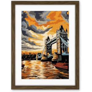 Artery8 London Tower Bridge Dramatic Sunset Sky Artwork Orange Grey River Thames Riverboat England Clouds Artwork Framed Wall Art Print 18X24 Inch Artery8 London Tower Bridge Dramatic Sunset Sky Artwork Orange Grey River Thames Riverboat England Clouds Artwork Framed Wall Art Print 18X24 Inch