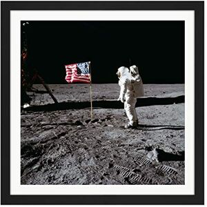 Fine Art Prints Space NASA Apollo 11 Aldrin Salutes US Flag Moon Photo Square Wooden Framed Wall Art Print Picture 16X16 Inch Fine Art Prints Space NASA Apollo 11 Aldrin Salutes US Flag Moon Photo Square Wooden Framed Wall Art Print Picture 16X16 Inch