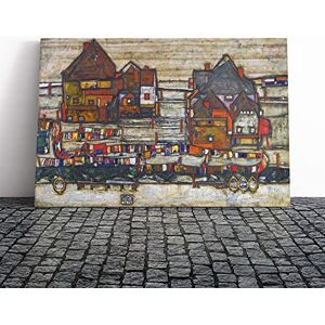 Big Box Art Canvas Print Wall Art Egon Schiele Houses with Laundry Mounted and Stretched Box Frame Picture Home Decor for Kitchen, Living Room, Bedroom, Hallway, Multi-Colour, 30x20 Inch Big Box Art Canvas Print Wall Art Egon Schiele Houses with Laundry Mounted and Stretched Box Frame Picture Home Decor for Kitchen, Living Room, Bedroom, Hallway, Multi-Colour, 30x20 Inch