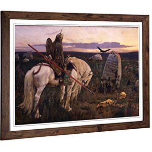 Big Box Art Framed Print of Viktor Vasnetsov Knight at The Crossroads Design Wall Art Picture Home Decor for Kitchen, Living Room, Bedroom, Hallway, Walnut, A2 / 24.5x18 Inch / 62x45cm Big Box Art Framed Print of Viktor Vasnetsov Knight at The Crossroads Design Wall Art Picture Home Decor for Kitchen, Living Room, Bedroom, Hallway, Walnut, A2 / 24.5x18 Inch / 62x45cm