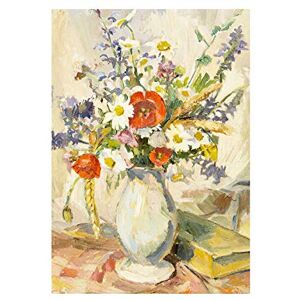 Wee Blue Coo Painting Wild Flowers In Vase Colourful Still Life Wall Art Print Wee Blue Coo Painting Wild Flowers In Vase Colourful Still Life Wall Art Print