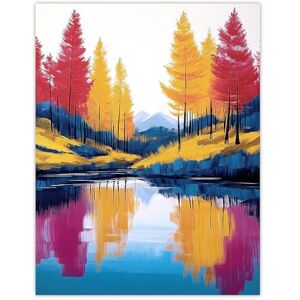 Artery8 Scottish Highlands Forest Lake Autumn Landscape Living Room Large Wall Art Poster Print Thick Paper 18X24 Inch Artery8 Scottish Highlands Forest Lake Autumn Landscape Living Room Large Wall Art Poster Print Thick Paper 18X24 Inch