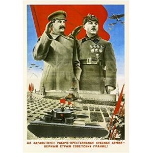 Wee Blue Coo Vintage Ad Political Soviet Union Stalin Military Red Army Wall Art Print Wee Blue Coo Vintage Ad Political Soviet Union Stalin Military Red Army Wall Art Print