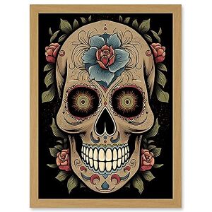 Artery8 Old School USA Tattoo Ink Body Art Day Dead Skull Rockabilly Americana 50s Artwork Framed A3 Wall Art Print Artery8 Old School USA Tattoo Ink Body Art Day Dead Skull Rockabilly Americana 50s Artwork Framed A3 Wall Art Print