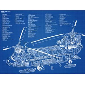 Artery8 Chinook Helicopter CH-47D Military Transport Patent Plan Large Wall Art Poster Print Thick Paper 18X24 Inch Artery8 Chinook Helicopter CH-47D Military Transport Patent Plan Large Wall Art Poster Print Thick Paper 18X24 Inch