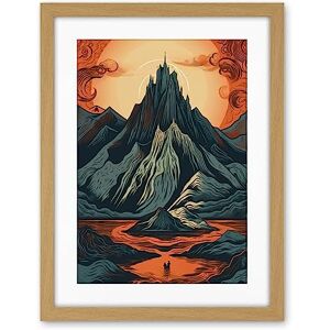 Artery8 Erebor The Lonely Mountain Landscape Illustration Artwork Framed Wall Art Print 18X24 Inch Artery8 Erebor The Lonely Mountain Landscape Illustration Artwork Framed Wall Art Print 18X24 Inch