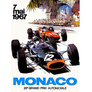 Wee Blue Coo Vintage Transport Monaco 25 Grand Prix Automobile 1967 Race Art Print Poster Wall Decor 12X16 Inch Wee Blue Coo Vintage Transport Monaco 25 Grand Prix Automobile 1967 Race Art Print Poster Wall Decor 12X16 Inch