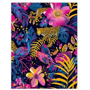 Artery8 Leopard Floral Pattern Trippy Psychedelic Design For Living Room Large Wall Art Poster Print Thick Paper 18X24 Inch Artery8 Leopard Floral Pattern Trippy Psychedelic Design For Living Room Large Wall Art Poster Print Thick Paper 18X24 Inch