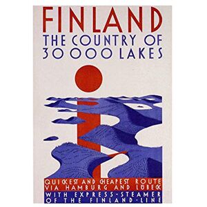 Wee Blue Coo Vintage Travel Ad Finland Country 30000 Lakes Picture Wall Art Print Wee Blue Coo Vintage Travel Ad Finland Country 30000 Lakes Picture Wall Art Print