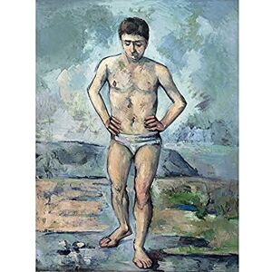Fine Art Prints Paul Cezanne Le Grand Baigneur Kunstdruck auf Leinwand, Premium-Wanddekoration, Poster Fine Art Prints Paul Cezanne Le Grand Baigneur Kunstdruck auf Leinwand, Premium-Wanddekoration, Poster