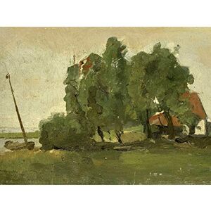 Artery8 Breitner Farmstead Landscape Trees Painting Art Print Canvas Premium Wall Decor Poster Mural Artery8 Breitner Farmstead Landscape Trees Painting Art Print Canvas Premium Wall Decor Poster Mural