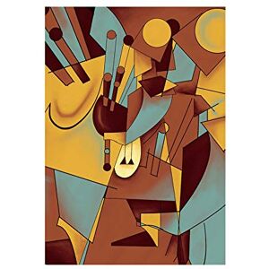 Wee Blue Coo Graphic Abstract Cubism Cubist Framed Picture Art Wall Art Print Wee Blue Coo Graphic Abstract Cubism Cubist Framed Picture Art Wall Art Print