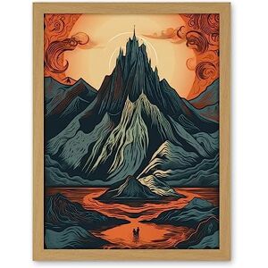 Artery8 Erebor The Lonely Mountain Landscape Illustration Artwork Framed Wall Art Print 18X24 Inch Artery8 Erebor The Lonely Mountain Landscape Illustration Artwork Framed Wall Art Print 18X24 Inch