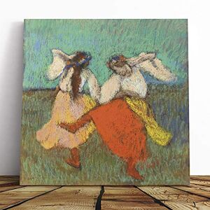 Big Box Art Canvas Print Wall Art Edgar Degas Two Dancers, Orange Mounted and Stretched Box Frame Picture Home Decor for Kitchen, Living Room, Bedroom, Hallway, Multi-Colour, 20x20 Inch Big Box Art Canvas Print Wall Art Edgar Degas Two Dancers, Orange Mounted and Stretched Box Frame Picture Home Decor for Kitchen, Living Room, Bedroom, Hallway, Multi-Colour, 20x20 Inch