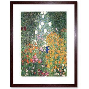 Wee Blue Coo Gustav Klimt Flower Garden 1907 Old Master Painting Art Framed Wall Art Print Wee Blue Coo Gustav Klimt Flower Garden 1907 Old Master Painting Art Framed Wall Art Print