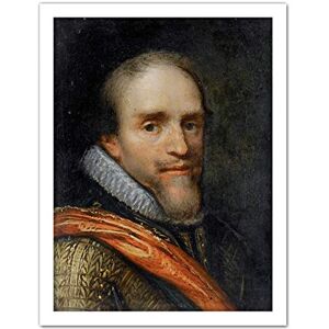 Artery8 Jacob Lyon Portrait Of Maurice Prince Of Orange Artwork Framed Wall Art Print 18X24 Inch Artery8 Jacob Lyon Portrait Of Maurice Prince Of Orange Artwork Framed Wall Art Print 18X24 Inch