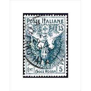 Wee Blue Coo POSTAGE STAMP ITALY VINTAGE ITALIAN EAGLE ARMS SAVOY FRAMED ART PRINT B12X8765 Wee Blue Coo POSTAGE STAMP ITALY VINTAGE ITALIAN EAGLE ARMS SAVOY FRAMED ART PRINT B12X8765