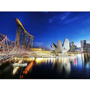 Wee Blue Coo Cityscape Marina Bay Sands Singapore Art Print Poster Wall Decor 12X16 Inch Wee Blue Coo Cityscape Marina Bay Sands Singapore Art Print Poster Wall Decor 12X16 Inch