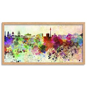 Wee Blue Coo Berlin Skyline Germany Paint Splash Cityscape Long Panel Framed Wall Art Print Wee Blue Coo Berlin Skyline Germany Paint Splash Cityscape Long Panel Framed Wall Art Print