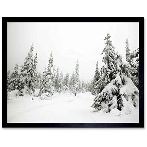 Wee Blue Coo Photography Landscape Winter Scene Snow Forest Trees Art Print Framed Poster Wall Decor 12X16 Inch Wee Blue Coo Photography Landscape Winter Scene Snow Forest Trees Art Print Framed Poster Wall Decor 12X16 Inch