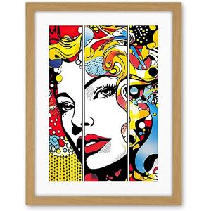 Artery8 Teen Girl Comic Book Style Vibrant Patterns Abstract Triptych Portrait Bedroom Artwork Framed Wall Art Print 18X24 Inch Artery8 Teen Girl Comic Book Style Vibrant Patterns Abstract Triptych Portrait Bedroom Artwork Framed Wall Art Print 18X24 Inch