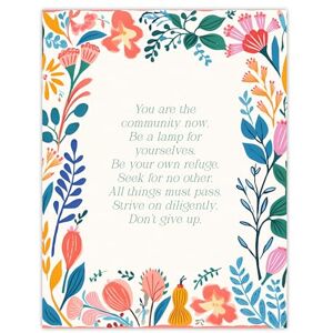 Artery8 Be Your Own Refuge Buddhist Mindfulness Quote Floral Buddha Meditation Enlightenment Vihara Extra Large XL Wall Art Poster Print Artery8 Be Your Own Refuge Buddhist Mindfulness Quote Floral Buddha Meditation Enlightenment Vihara Extra Large XL Wall Art Poster Print