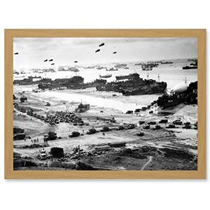 Artery8 WWII World War US Landing Ships Omaha Beach D-Day 1944 Photo Artwork Framed Wall Art Print A4 Artery8 WWII World War US Landing Ships Omaha Beach D-Day 1944 Photo Artwork Framed Wall Art Print A4