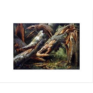 Wee Blue Coo PAINTING LANDSCAPE CALAME FALLEN TREE BLACK FRAMED ART PRINT PICTURE B12X12649 Wee Blue Coo PAINTING LANDSCAPE CALAME FALLEN TREE BLACK FRAMED ART PRINT PICTURE B12X12649
