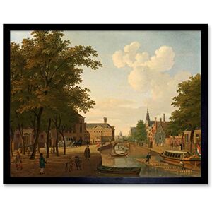 Artery8 Hendrik Keun View Houtmarkt Amsterdam Painting Art Print Framed Poster Wall Decor 12x16 inch Artery8 Hendrik Keun View Houtmarkt Amsterdam Painting Art Print Framed Poster Wall Decor 12x16 inch