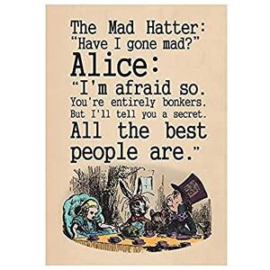 Wee Blue Coo Quote Carroll Book Alice Wonderland Mad Hatter Tea Party Wall Art Print Wee Blue Coo Quote Carroll Book Alice Wonderland Mad Hatter Tea Party Wall Art Print