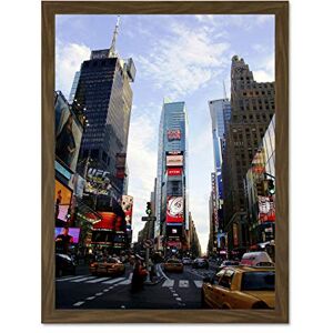 Wee Blue Coo Mp Cityscape Times Square New York USA Billboard Taxi Cab Large Framed Art Print Poster Wall Decor 18x24 inch Wee Blue Coo Mp Cityscape Times Square New York USA Billboard Taxi Cab Large Framed Art Print Poster Wall Decor 18x24 inch
