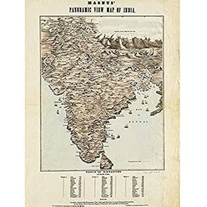 Fine Art Prints Magnus 1857 Panoramic Map India Distances Art Print Canvas Premium Wall Decor Poster Mural Fine Art Prints Magnus 1857 Panoramic Map India Distances Art Print Canvas Premium Wall Decor Poster Mural