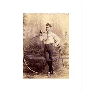 Wee Blue Coo Vintage Penny Farthing Bicycle Cool Transport History Wall Art Print Wee Blue Coo Vintage Penny Farthing Bicycle Cool Transport History Wall Art Print