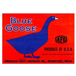 Wee Blue Coo Ad Food Fruit Apples Blue Goose Bird Usa Wall Art Print Wee Blue Coo Ad Food Fruit Apples Blue Goose Bird Usa Wall Art Print