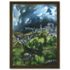 Artery8 El Greco View Of Toledo Spain Expressive Painting Artwork Framed Wall Art Print A4 Artery8 El Greco View Of Toledo Spain Expressive Painting Artwork Framed Wall Art Print A4