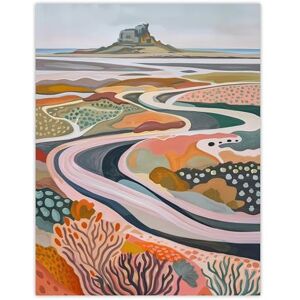Artery8 Holy Island Landscape Lindisfarne Castle Painting Living Room Large Wall Art Poster Print Thick Paper 18X24 Inch Artery8 Holy Island Landscape Lindisfarne Castle Painting Living Room Large Wall Art Poster Print Thick Paper 18X24 Inch