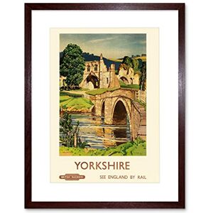 Wee Blue Coo Travel Kirkham Yorkshire England UK Abbey Bridge River Framed Wall Art Print Wee Blue Coo Travel Kirkham Yorkshire England UK Abbey Bridge River Framed Wall Art Print