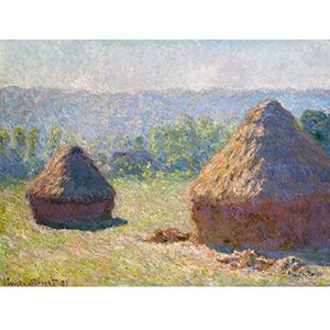Fine Art Prints Claude Monet Haystacks Ende des Sommers, großer Kunstdruck auf Leinwand, Premium-Poster Fine Art Prints Claude Monet Haystacks Ende des Sommers, großer Kunstdruck auf Leinwand, Premium-Poster