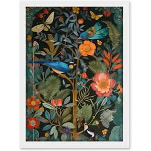 Artery8 Birds and Butterflies Modern Flower Art Nouveau Artwork Framed A3 Wall Art Print Artery8 Birds and Butterflies Modern Flower Art Nouveau Artwork Framed A3 Wall Art Print