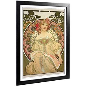 Big Box Art Framed Print of Alphonse Mucha Champagne Design Wall Art Picture Home Decor for Kitchen, Living, Dining Room, Bedroom, Hallway, Office, Black, A2 / 24.5x18 Inch / 62x45cm Big Box Art Framed Print of Alphonse Mucha Champagne Design Wall Art Picture Home Decor for Kitchen, Living, Dining Room, Bedroom, Hallway, Office, Black, A2 / 24.5x18 Inch / 62x45cm