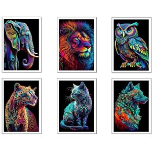 DKORARTE Set of 6 A3 Decorative Wall Sheets for Pictures Living Room Decoration, Modern, Bedrooms, Rooms, Without Frame, Nature and Animals (41 x 29.7 cm) DKORARTE Set of 6 A3 Decorative Wall Sheets for Pictures Living Room Decoration, Modern, Bedrooms, Rooms, Without Frame, Nature and Animals (41 x 29.7 cm)