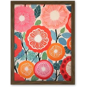 Artery8 Pomegranate Tree Flowers in Bloom Mediterranean Bright Floral Abstract Artwork Framed Wall Art Print 18X24 Inch Artery8 Pomegranate Tree Flowers in Bloom Mediterranean Bright Floral Abstract Artwork Framed Wall Art Print 18X24 Inch