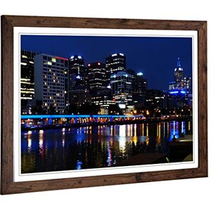 Big Box Art Framed Print of Melbourne at Night Australia Skyline Design Wall Art Picture Home Decor for Kitchen, Living Room, Bedroom, Hallway, Walnut, A2 / 24.5x18 Inch / 62x45cm Big Box Art Framed Print of Melbourne at Night Australia Skyline Design Wall Art Picture Home Decor for Kitchen, Living Room, Bedroom, Hallway, Walnut, A2 / 24.5x18 Inch / 62x45cm