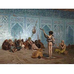 Artery8 Jean Leon Gerome Snake Charmer Painting Art Print Canvas Premium Wall Decor Poster Mural Artery8 Jean Leon Gerome Snake Charmer Painting Art Print Canvas Premium Wall Decor Poster Mural